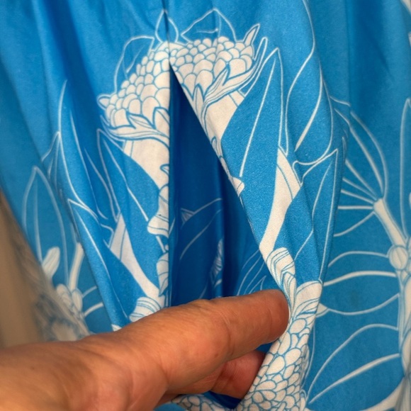 MARY KATRANTZOU Blue and White Floral Midi Dress - Picture 7 of 16